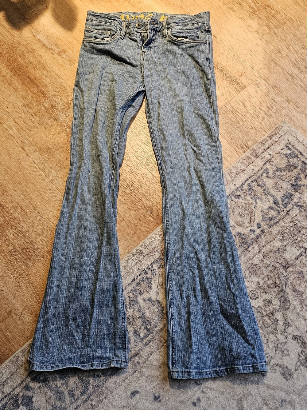 Mudd Vintage Y2K Women’s Blue Jeans Size 7 bootcut wide leg Pants